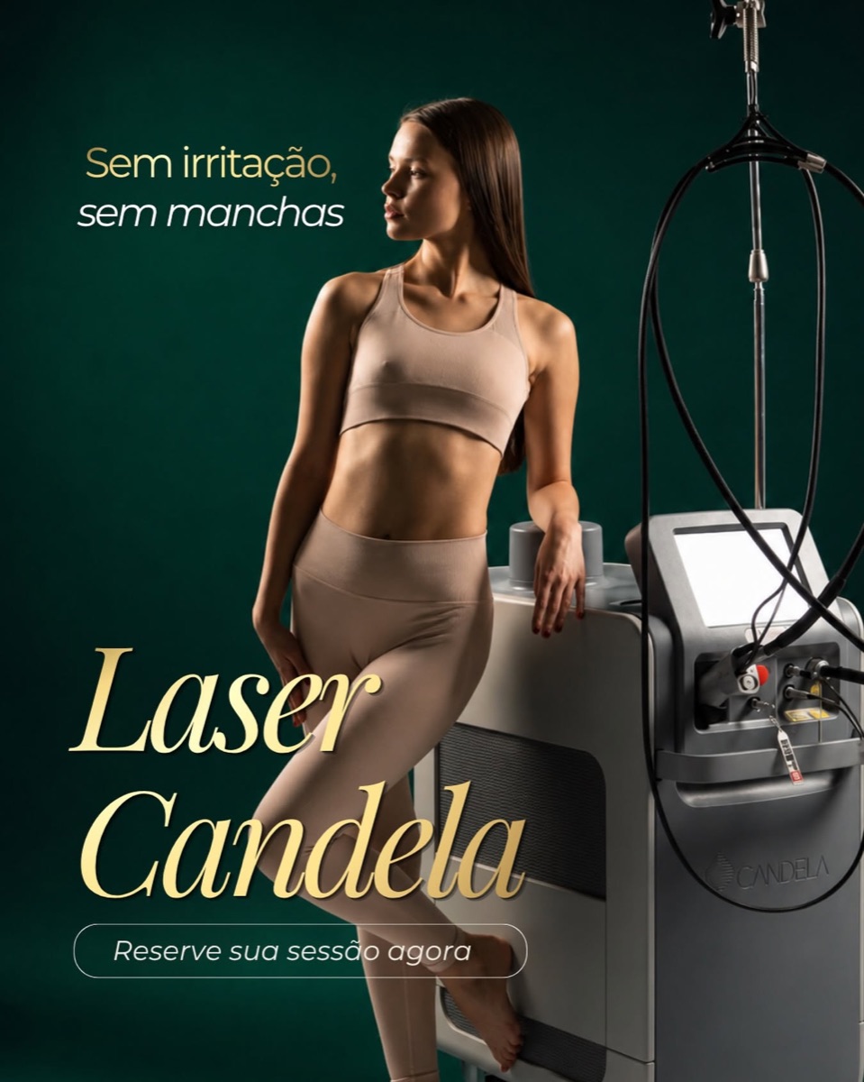 Depilação a laser com Laser Candela, sem irritação e sem manchas