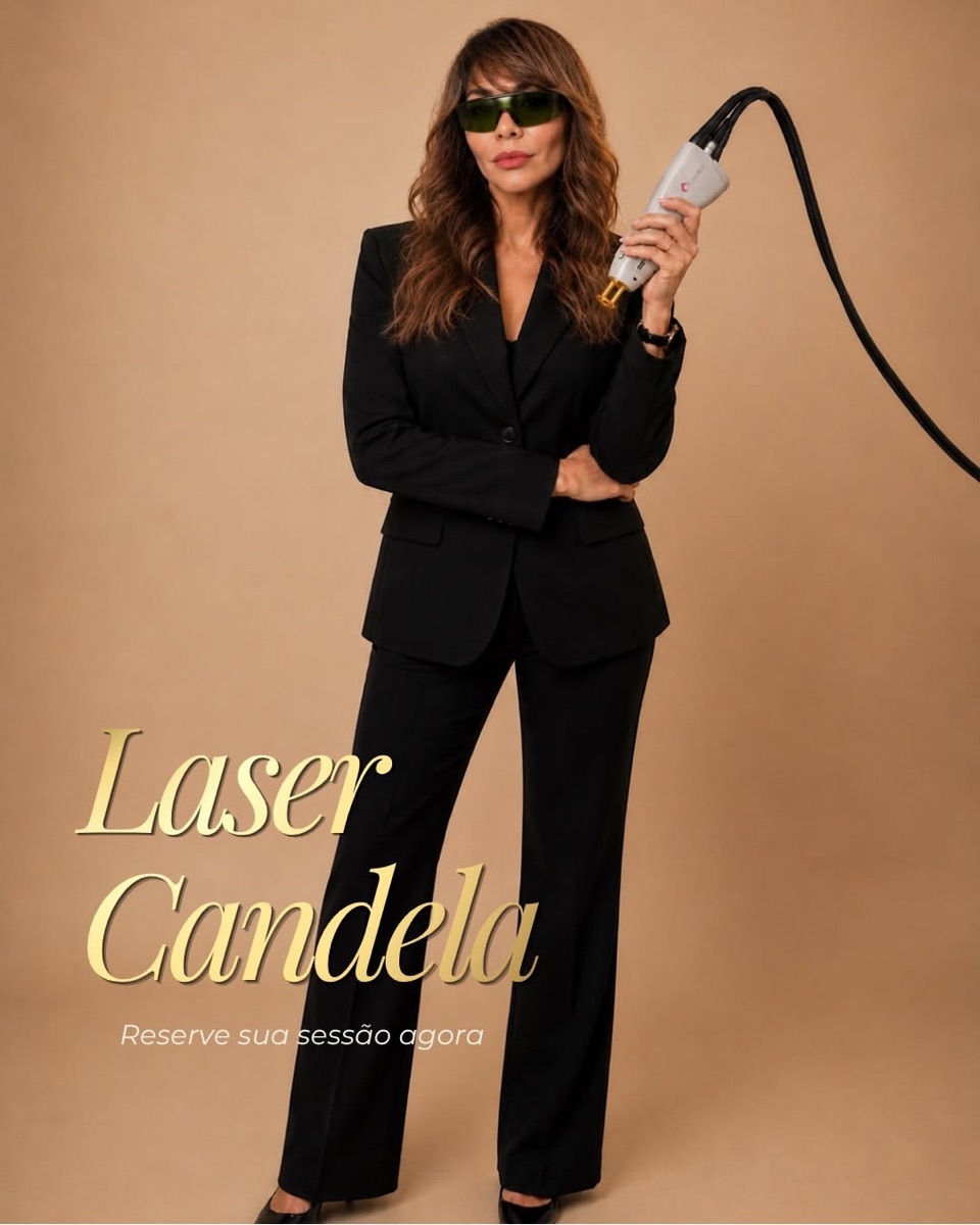 Profissional do Eden Salon & Beauty Lounge com a ponteira do Laser Candela usada na depilação a laser em Orlando